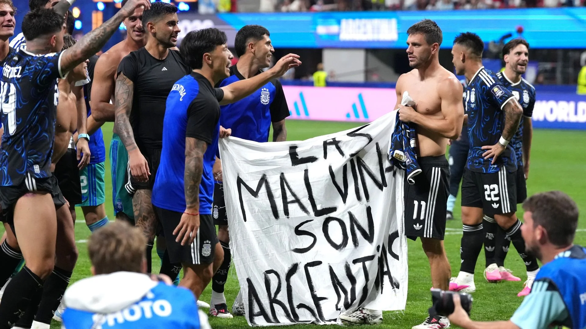 Argentina face FIFA action over Falklands banner and World Cup final behaviour
