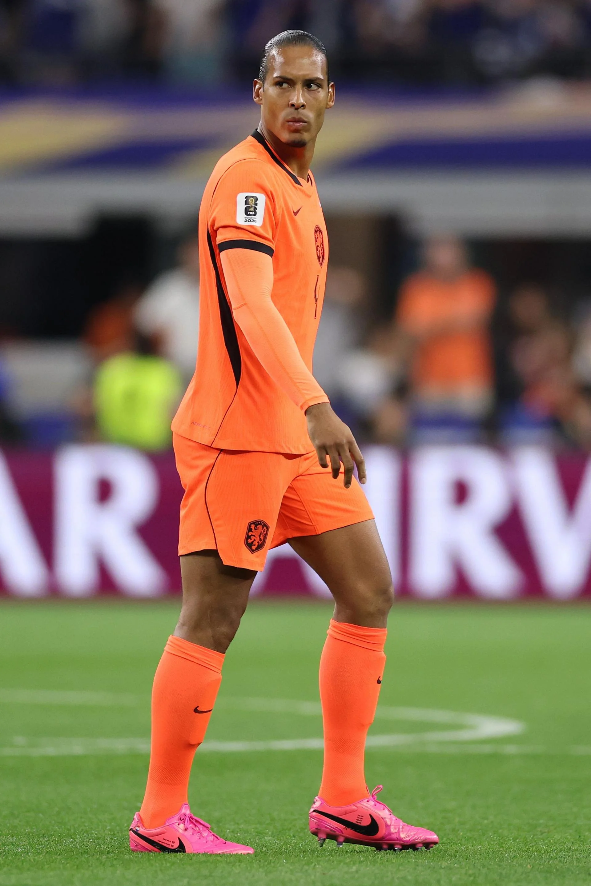 Van Dijk playing for The Netherlands
